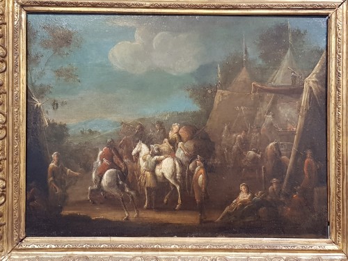 Scènes de camp - École flamande du XVIIIe siècle - Castellino Fine Arts