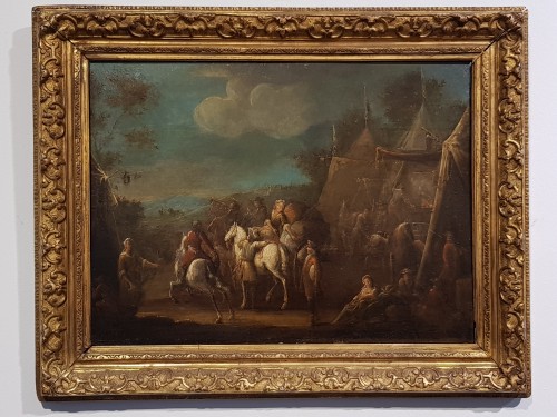 XVIIIe siècle - Scènes de camp - École flamande du XVIIIe siècle