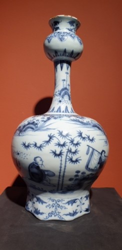 Vase de en faience de Delft fin XVIIe siècle - Céramiques, Porcelaines Style 