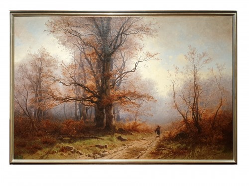 Paysage automnal - Eugène Gustave Castan - (1823 - 1892)