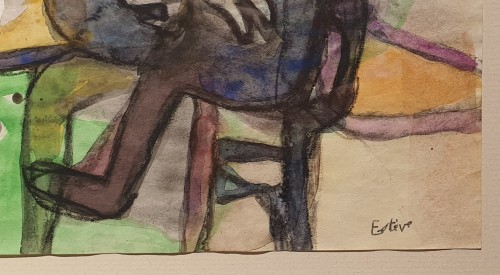 Homme assis près d'une table 1934 - Maurice Estève (1904 - 2001) - Castellino Fine Arts
