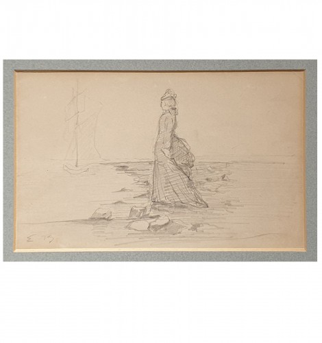Femme en crinoline - Eugène Boudin (1824 - 1898)
