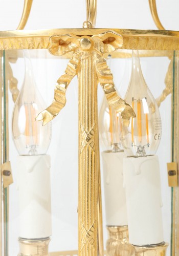 Luminaires Lustre - Paire de lanternes en bronze doré, France XIXe siècle