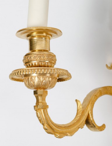 Suite de sept appliques Napoléon III en bronze doré - Catel Antiquités