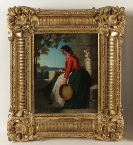 Dominique Louis Papety (1815 - 1849): Paire de portraits - Tableaux et dessins Style 