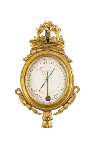 Baromètre - thermomètre d'époque Louis XVI