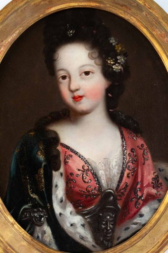 Portrait d'une princesse royale - Ecole française du XVIIe siècle - Tableaux et dessins Style Louis XIV