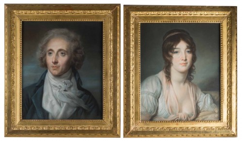 Paire de portraits, France 1ère partie du XIXe siècle