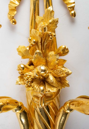 Suite de quatre appliques en bronze doré - Catel Antiquités