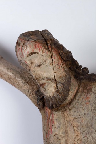 Christ en bois polychrome - Catel Antiquités