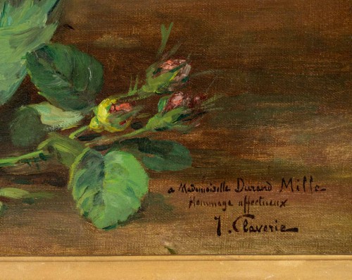 Tableaux et dessins Tableaux XIXe siècle - Bouquet de roses - Justin Jules Claverie (1859 - 1932)