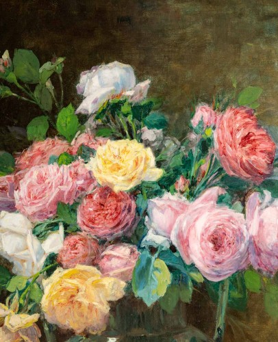 Bouquet de roses - Justin Jules Claverie (1859 - 1932) - Catel Antiquités