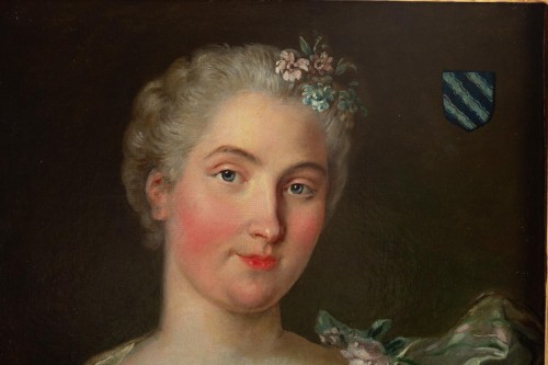 Portrait de femme - Ecole française du XVIIIe siècle - Tableaux et dessins Style 