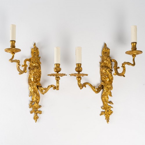 Suite de quatre appliques Napoléon III - Luminaires Style Napoléon III