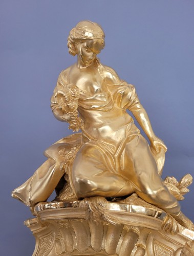 XVIIIe siècle - Importante Pendule Louis XV « au taureau » ou « l'enlèvement d'europe »