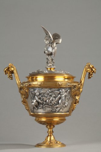 F. Barbedienne Pot couvert au héron - Napoléon III