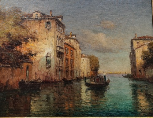Tableaux et dessins Tableaux XIXe siècle - Antoine Bouvard (1870-1956,) - Grand canal à Venise