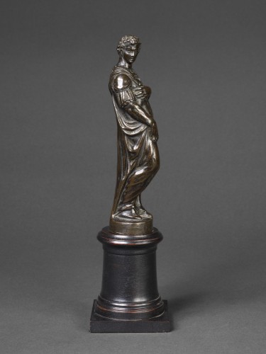 Sculpture Sculpture en Bronze - Jeune homme en armure - Attribué à Andrea di Alessandri, Il Bresciano (1550-1575)
