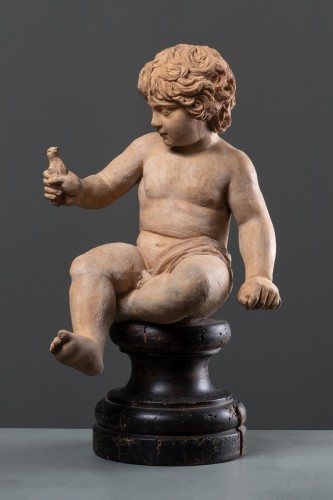 Sculpture Sculpture en Terre cuite - Figure en terre cuite Italienne de l'enfant Hercule, Rome XVIIIe siècle