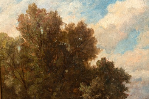 Antiquités - Bergère à l'orée de la forêt - Louis Robbe (1806-1887)