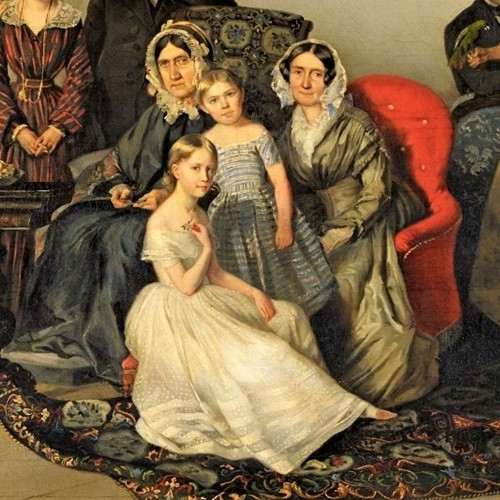 Tableaux et dessins Tableaux XIXe siècle - Portrait de la famille de la Duchesse Adèle Ozarowska (née Matthiessen) - Georg von Bothmann (1810-1891)