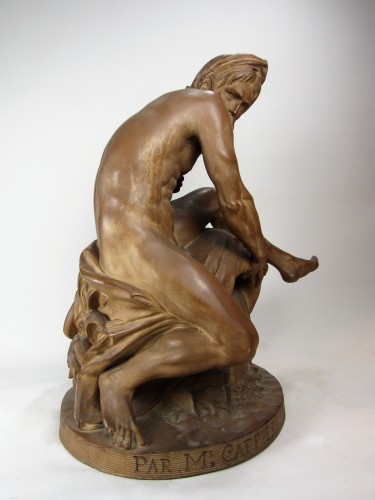 Un Fleuve - Jean-Jacques Caffieri (1725-1792) - Sculpture Style 