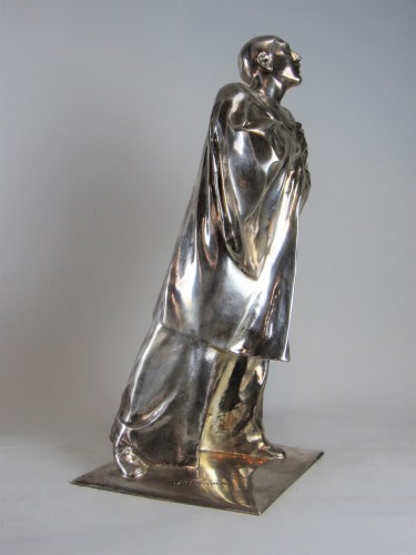 Pierrot / Mime Deburau - André César Vermaere (1869-1949) - Sculpture Style Art Déco