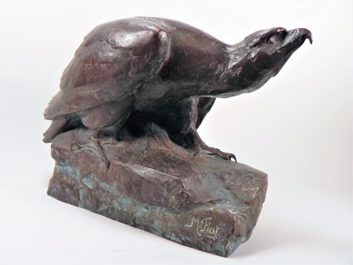 Aigle sur un rocher (1925) - Maximilien Fiot (1886-1953) - Sculpture Style 