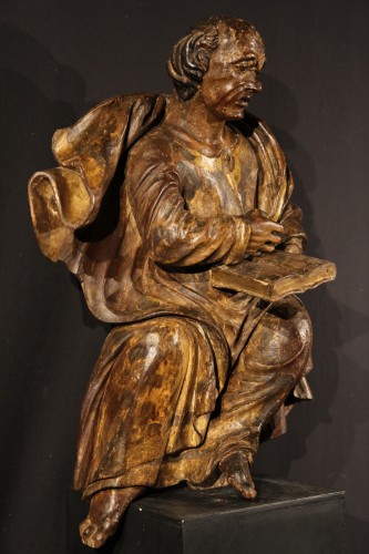 Sculpture Sculpture en Bois - Sculpture en applique représentant St Marc l’évangéliste