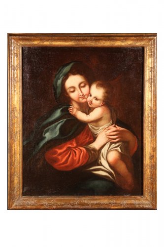 Vierge à l’Enfant Ecole italienne époque XVIIIe siècle