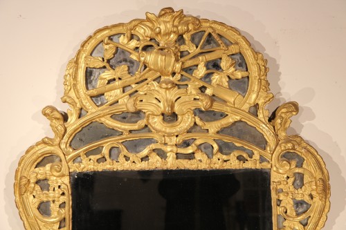 Miroir à parcloses dit de Beaucaire, Provence XVIIIe siècle - Miroirs, Trumeaux Style Louis XV