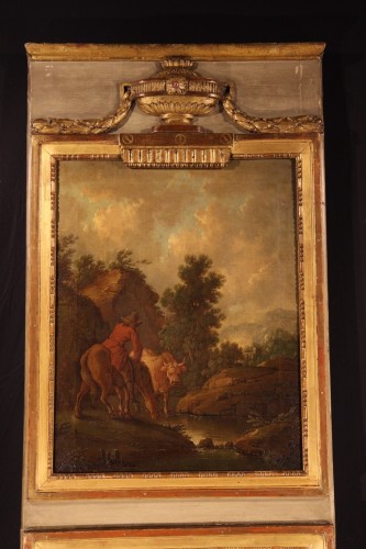 Miroirs, Trumeaux  - Trumeau d'entre deux fin du XVIIIe