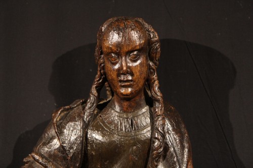 XIe au XVe siècle - Sainte femme, travail Burgondo-Flamand de la fin du XVe siècle