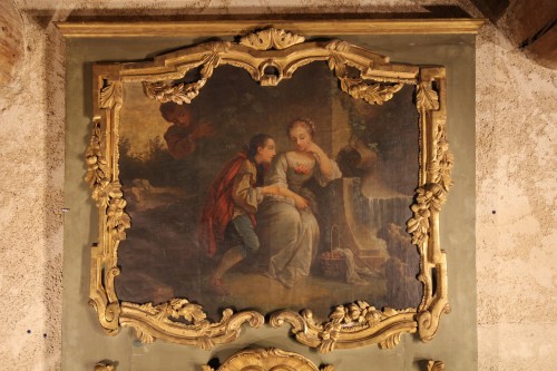 Trumeau de boiserie Régence d’époque XVIIIe - Miroirs, Trumeaux Style Régence