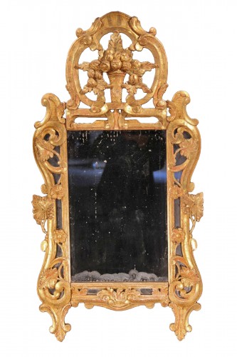 Miroir à parcloses en bois sculpté et doré dit de Beaucaire, Provence fin XVIIIe