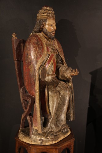 Saint Pierre en pape, travail du Nord de la France, fin XVIe siècle - 