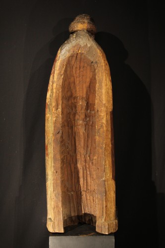 Saint Dominique, bois de chêne avec restes de polychromie fin XVIe - 
