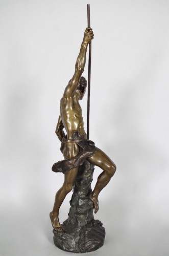 Ernest Justin Ferrand : Pêcheur au harpon - Bronze - 