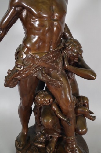 Antiquités - Emile Boisseau : bronze La Défense du Foyer