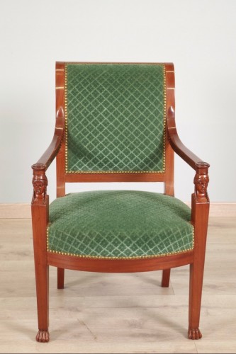 XIXe siècle - Six fauteuils époque Empire Retour d'Egypte