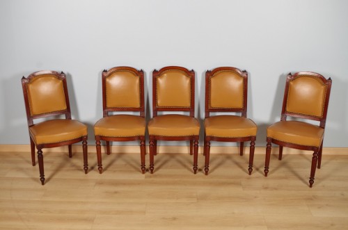 Sièges Chaise - Suite de dix chaises en acajou époque Napoléon III