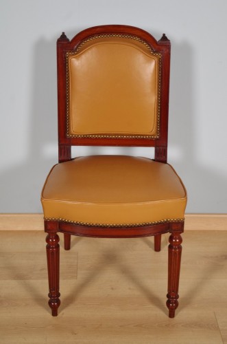 Suite de dix chaises en acajou époque Napoléon III - Antiquités Saint Jean
