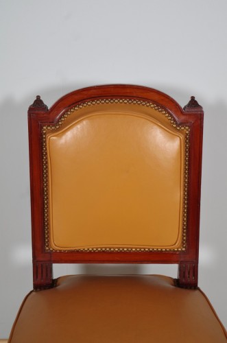 XIXe siècle - Suite de dix chaises en acajou époque Napoléon III