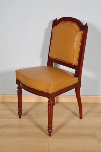 Antiquités - Suite de dix chaises en acajou époque Napoléon III