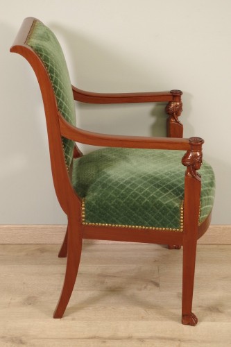 XIXe siècle - Paire de fauteuils Retour d'Egypte style Jacob-Desmalter