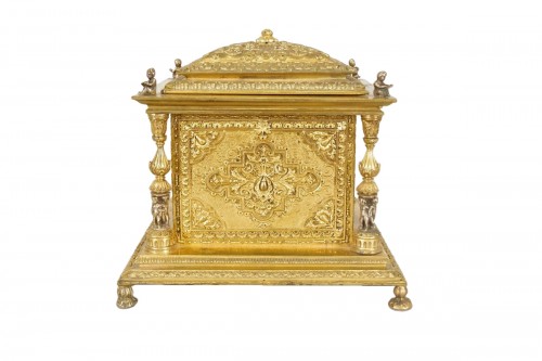 Coffret à bijoux Napoléon III en bronze doré