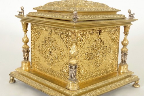  - Coffret à bijoux Napoléon III en bronze doré