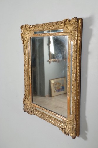 Antiquités - Miroir Régence en bois doré