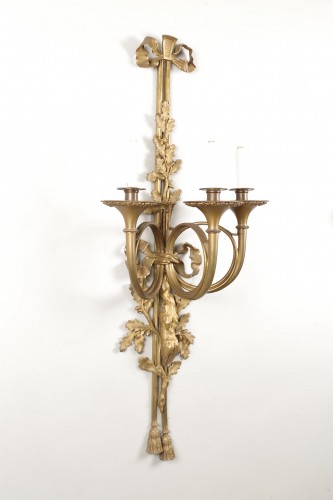Henri Vian - Paire d'appliques style Louis XVI - Antiquités Saint Jean