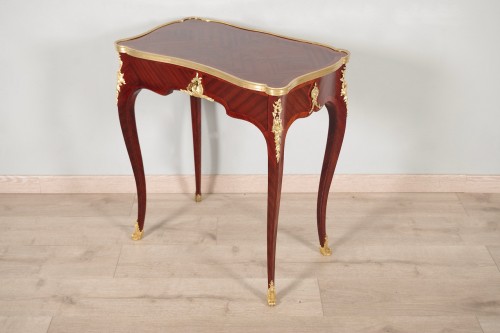 Table à écrire en bois de violette et acajou vers 1880 - Antiquités Saint Jean